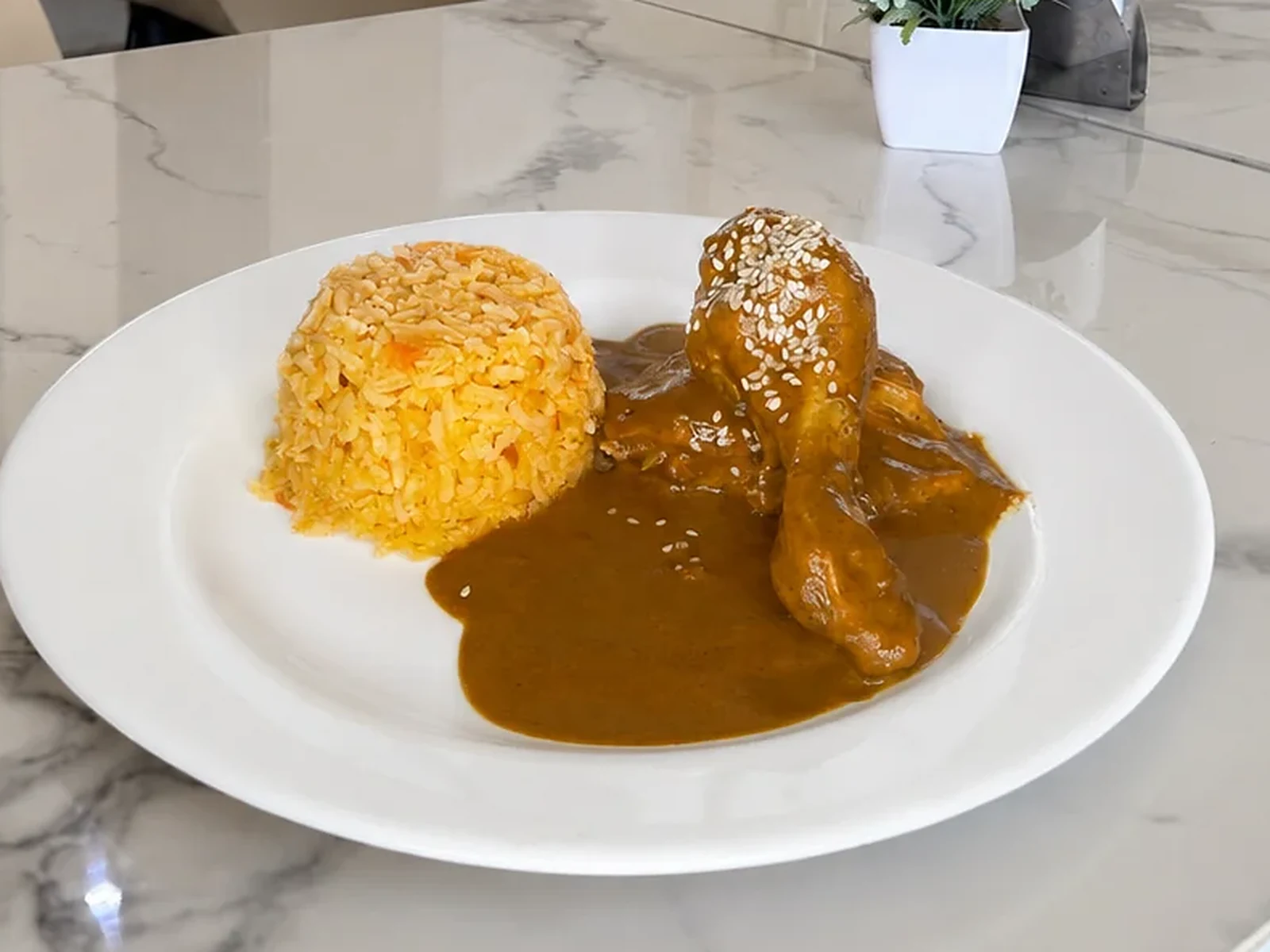 Pollo en mole — guisado casero de Casa D'Karmen